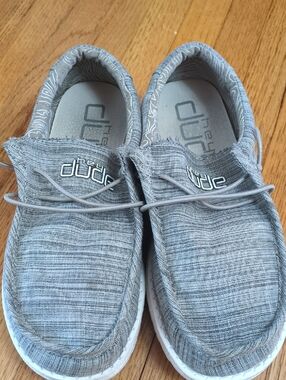 Hey Dude Grey Knit Slip-On Sneakers